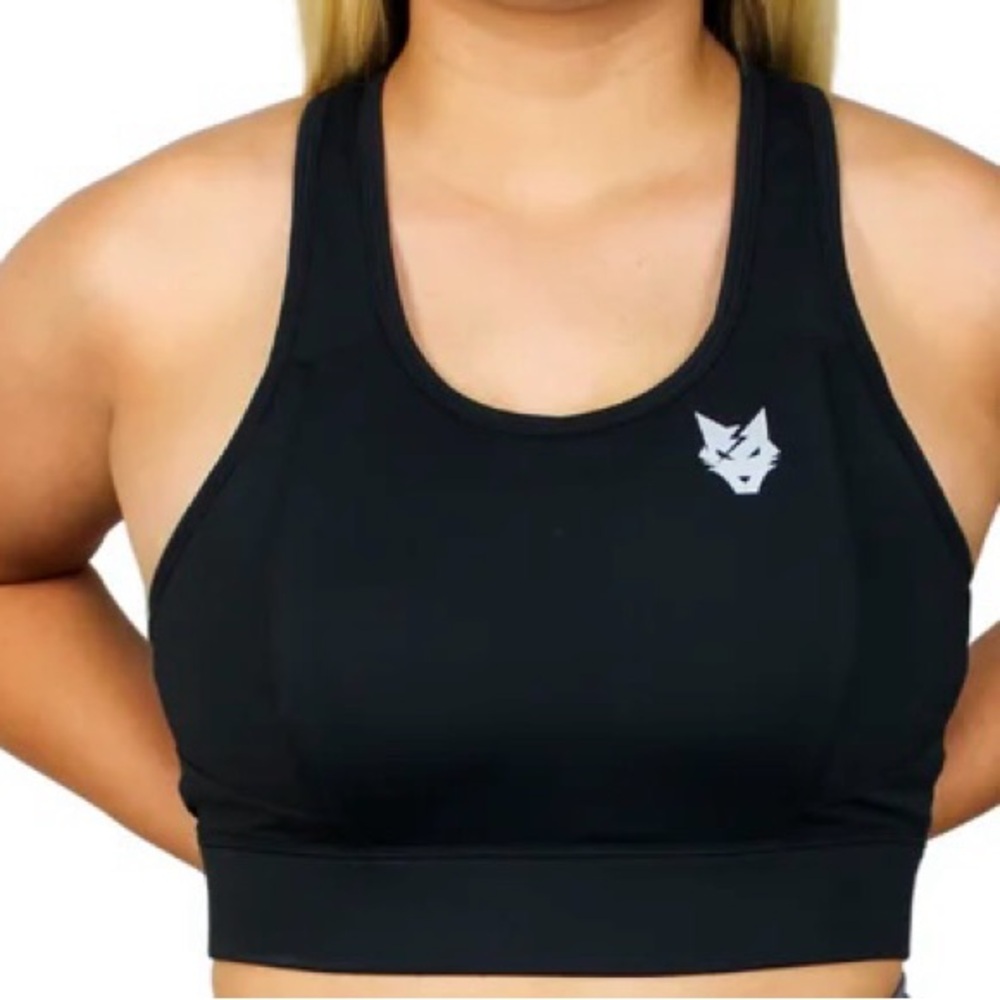 Lone Wolf Black‎ Sports Bra Size Large
